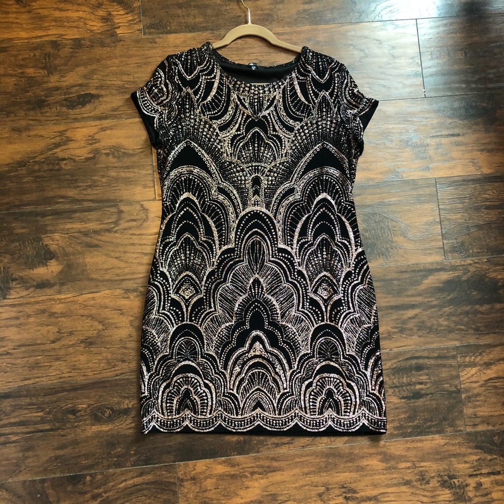Black glittery dress